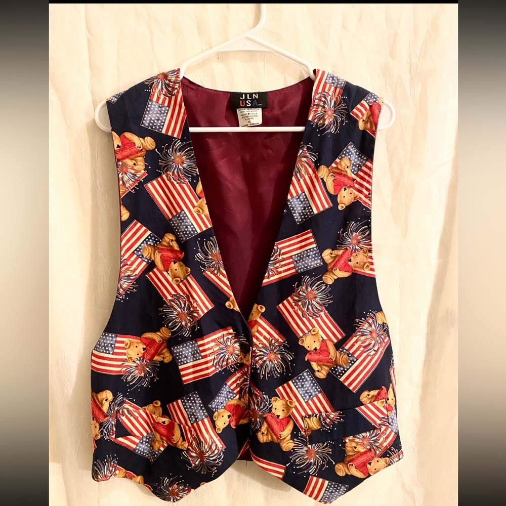 Vintage ** 4th July Teddy Bear Vest